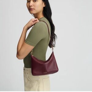 Mansur Gavriel Hera Bag- shoulder strap + crossbody strap options. Pomegranate